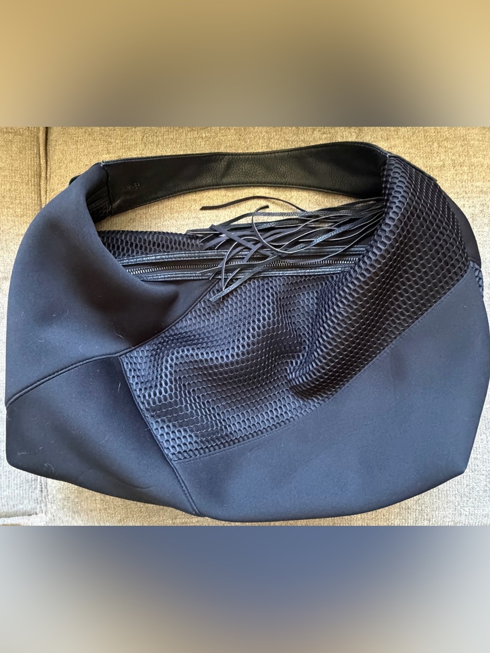 POVERTY FLATS by rian Black Hobo Bag